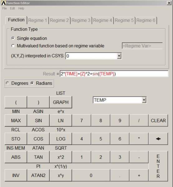 نحوه اعمال نیروی تابعی در نرم افزار Ansys